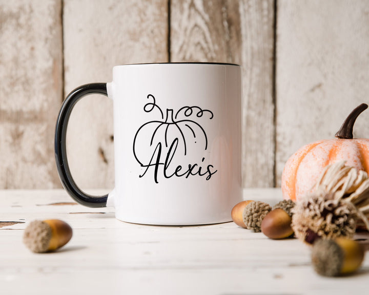 Personalized Fall Coffee Mug,  Personalized name coffee mug, pumpkin mug, autumn coffee mug, gift for friend, custom coffee mug, fall lovers