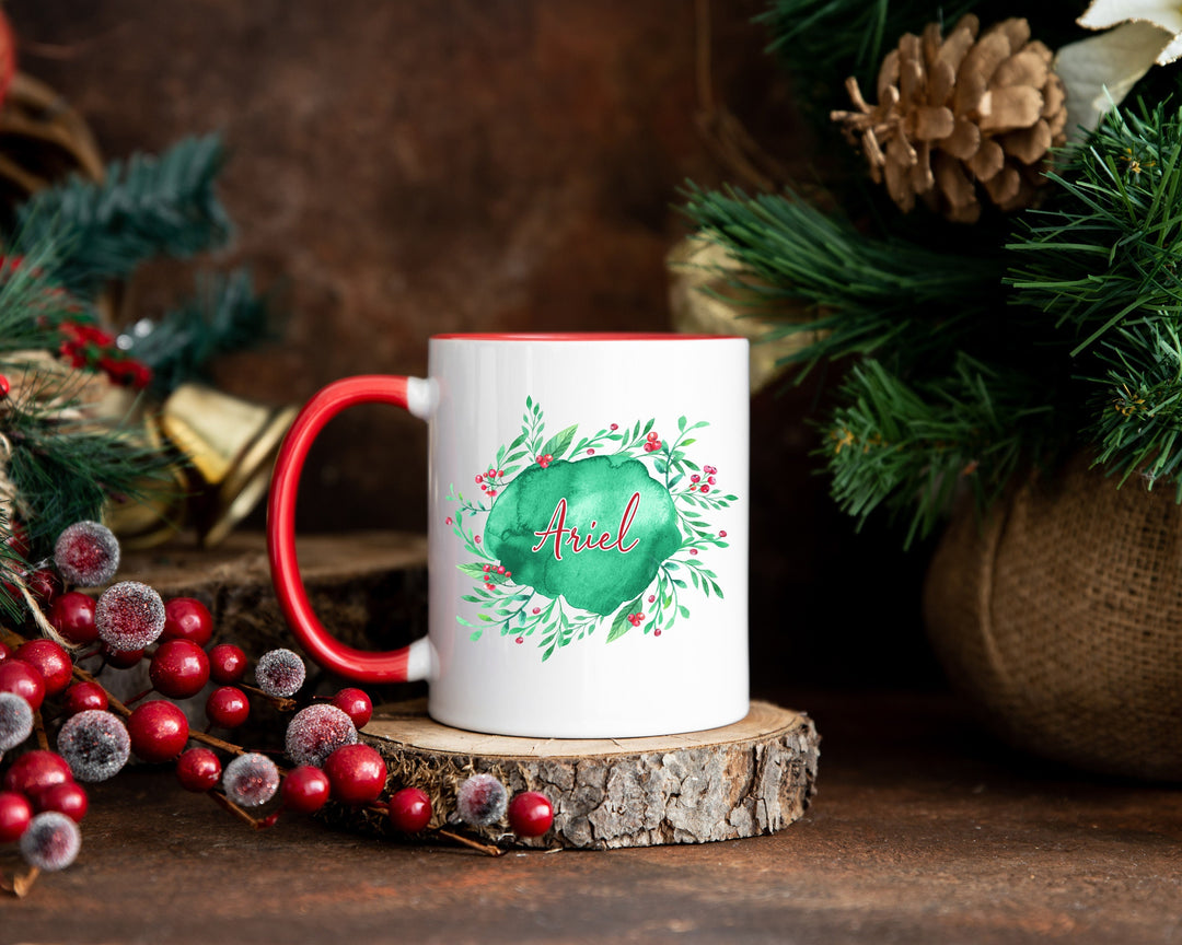 Personalized Christmas Coffee Mug,  Hot Cocoa Mug, Holiday Coffee Mug, Custom Christmas Mug, Hot Chocolate Mug, Holly Jolly Christmas Mug