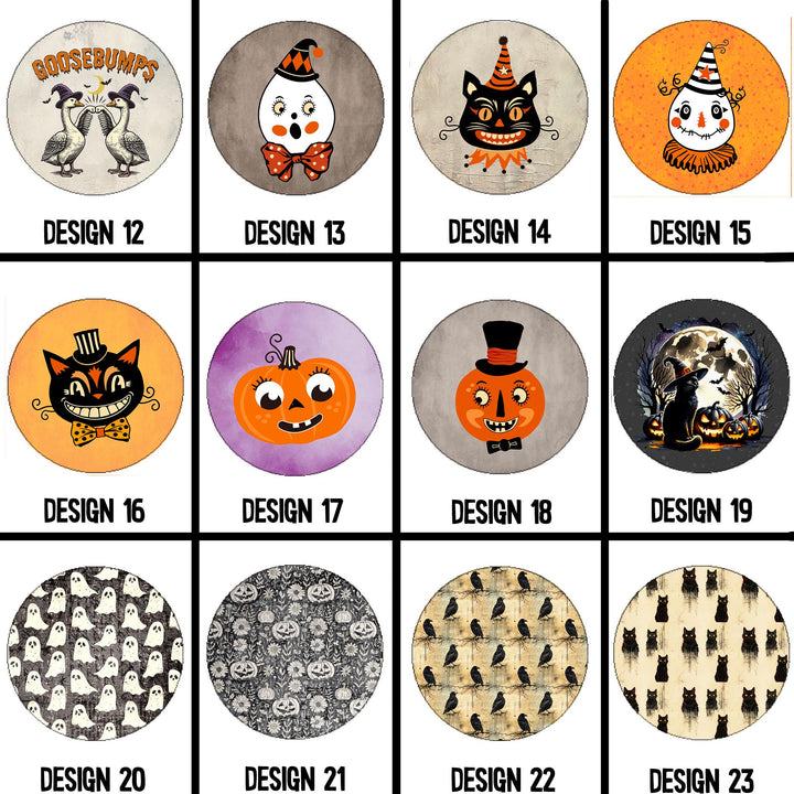 Halloween Car Coasters, spooky car coasters, cute Halloween coaster, pastel Halloween coasters, cute ghost coaster, pink Halloween, coquette