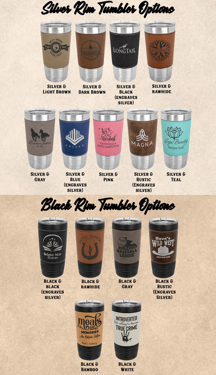 Personalized Groomsman Leatherette Tumbler