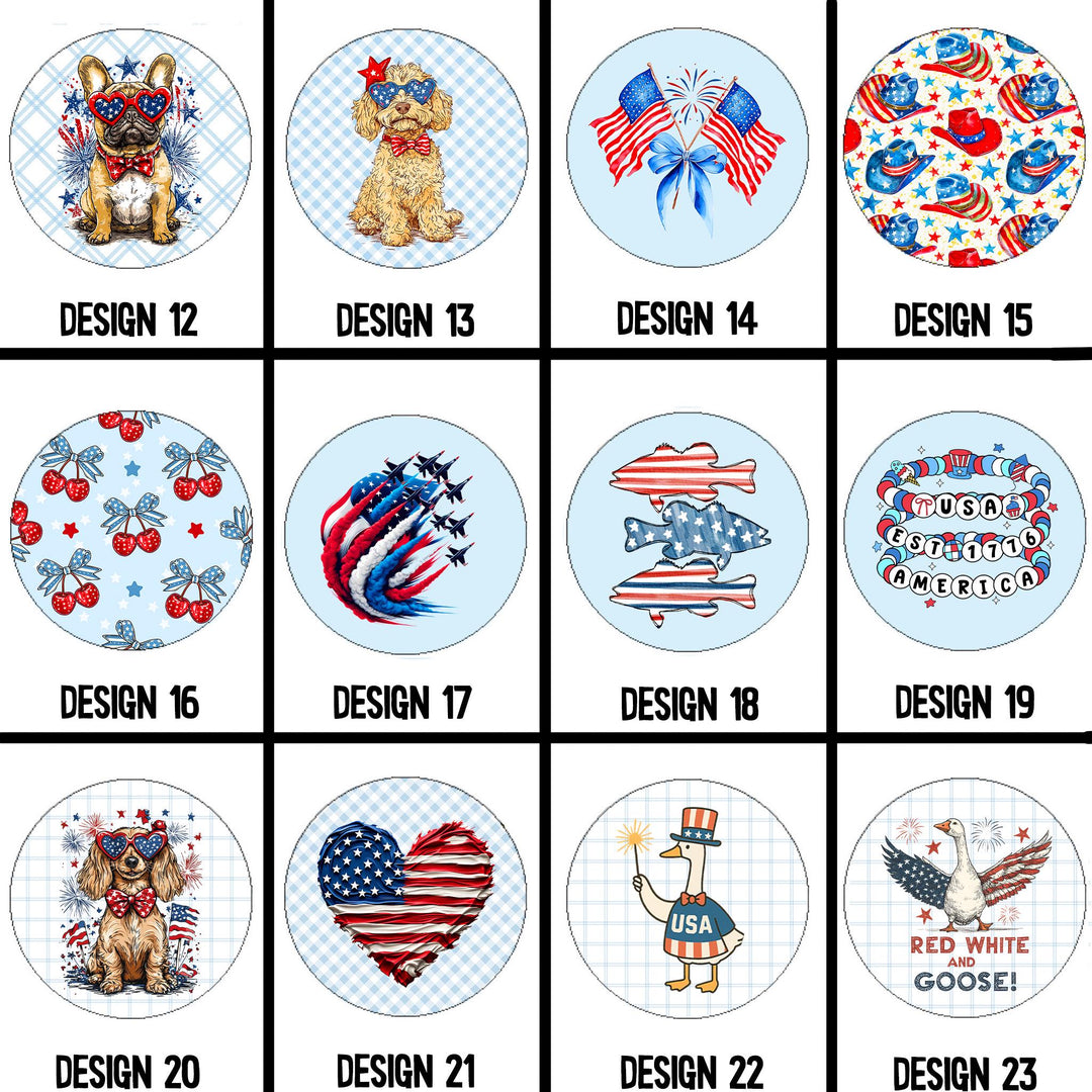 Car Coasters, Patriotic Car Coasters, Cute car accessories, New Driver Gift, set of 2 coasters, Fourth of July Coasters, USA coasters