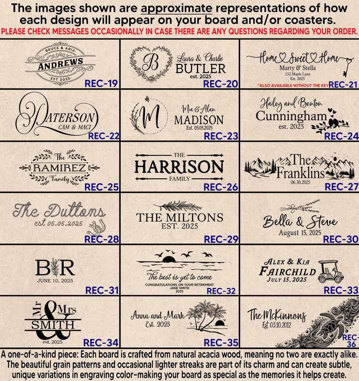 Marble wood charcuterie board, Personalized serving board for couple, Personalized Cheese Board Wedding Gift, Retirement Gift, new home gift