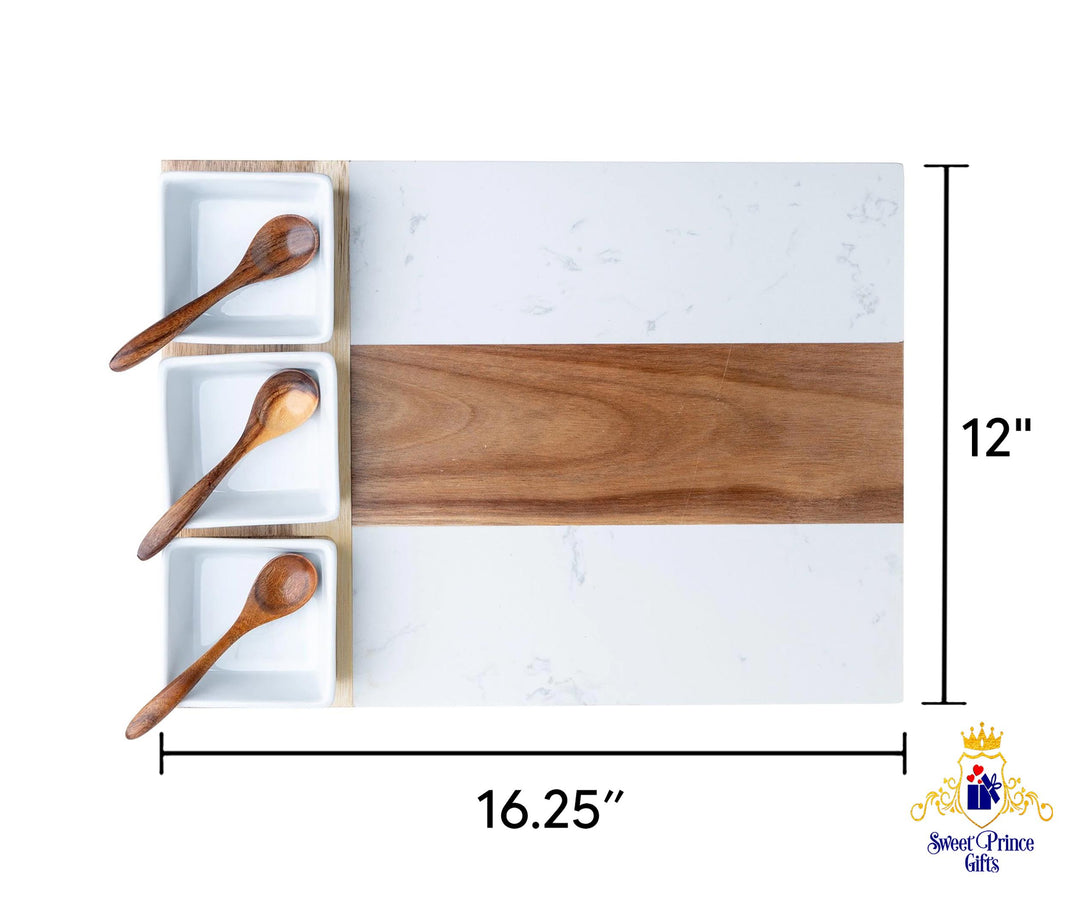 Marble wood charcuterie board, Personalized serving board for couple, Personalized Cheese Board Wedding Gift, Retirement Gift, new home gift