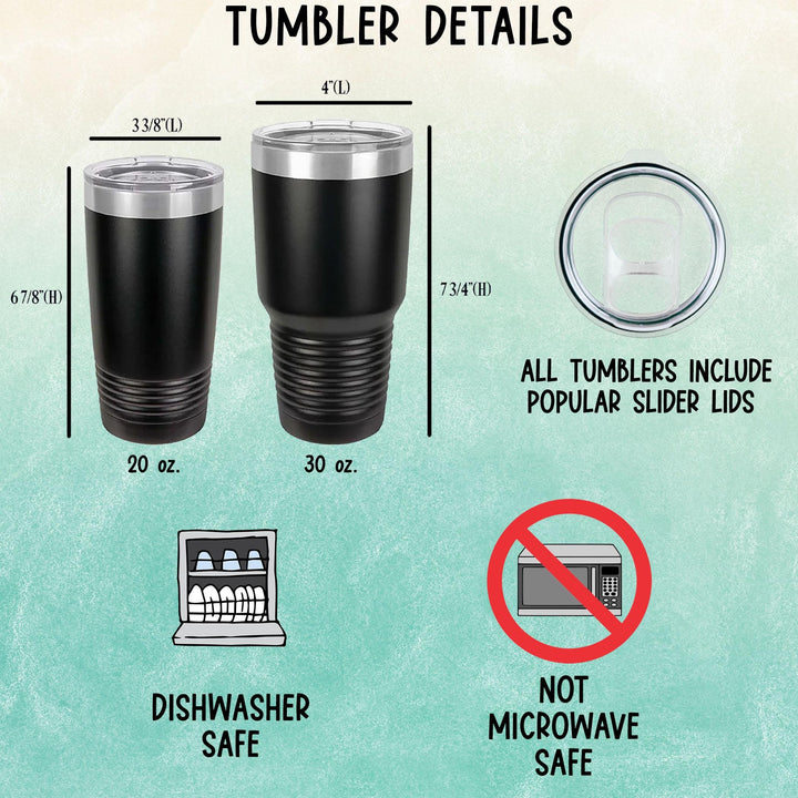 Personalized Laser Engraved Tumbler: Custom Name Travel Mug - 20oz/30oz