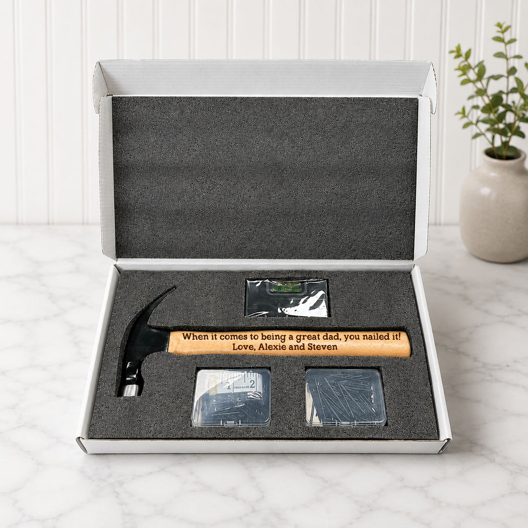 Personalized Engraved Hammer Set for Dad