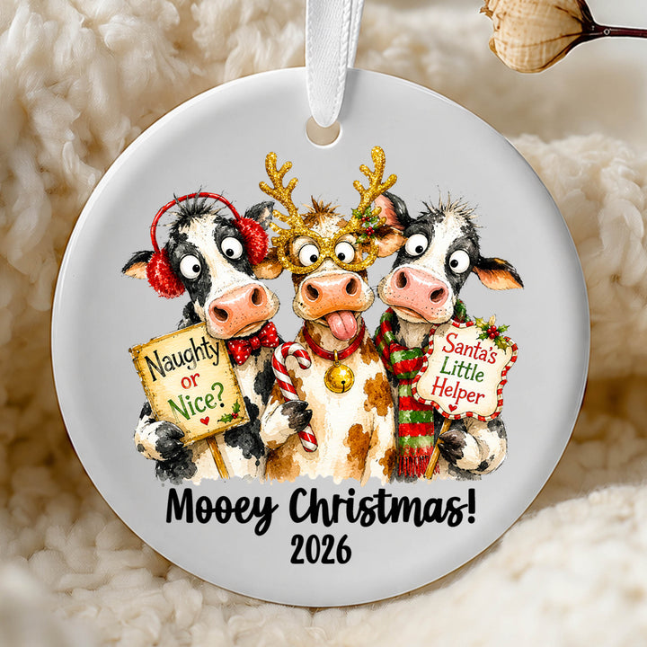 Mooey Christmas Ornament