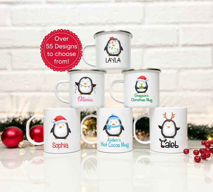 Penguin Personalized Holiday Mugs