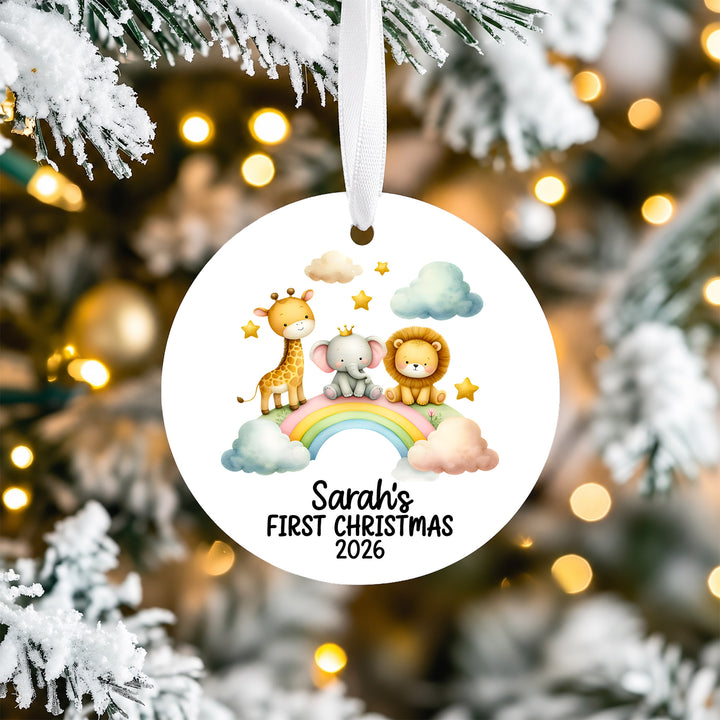 Safari Baby's First Christmas Ornament
