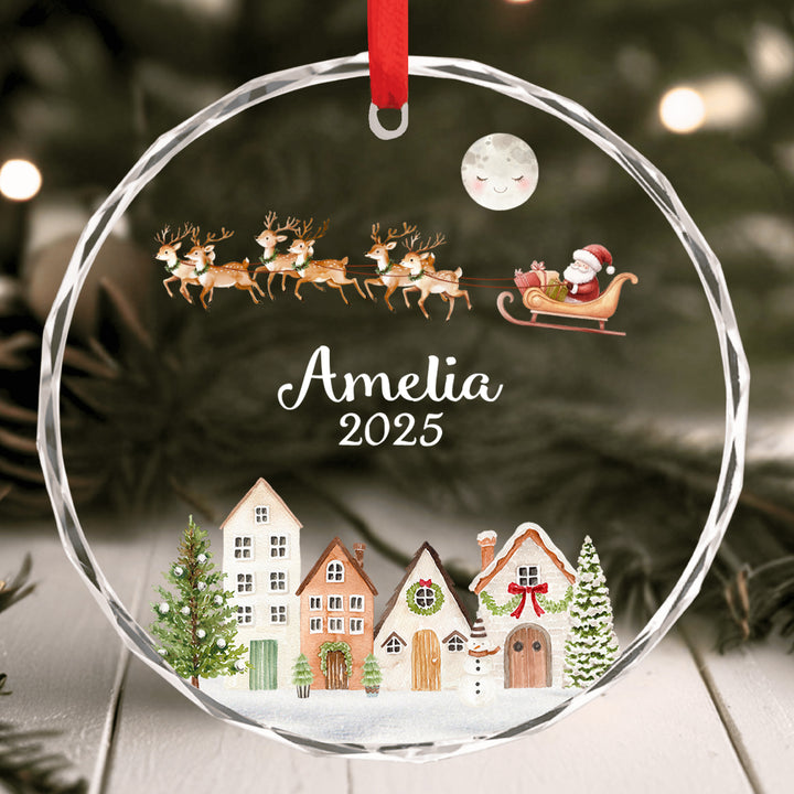 Santa in Flight Christmas Ornament