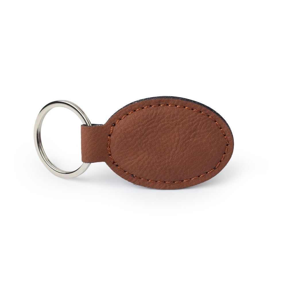 Leatherette Keychains - Oval