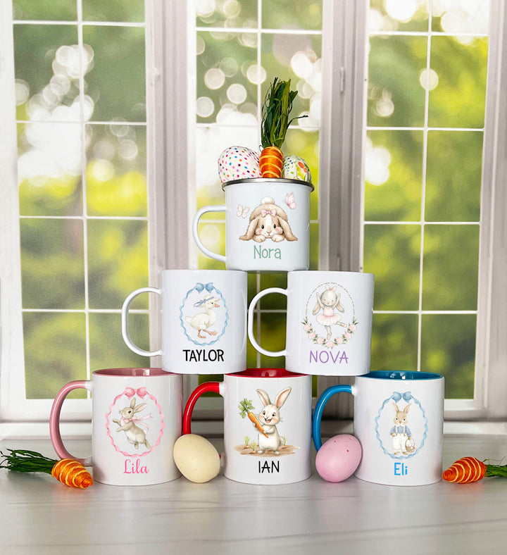 Personalized Coquette Easter Mugs