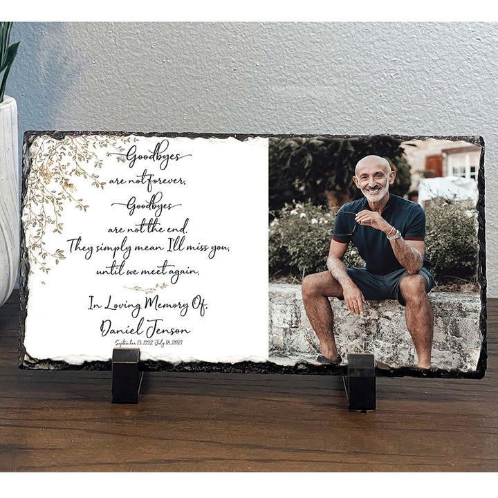 Corner Branches Photo Memorial Slate